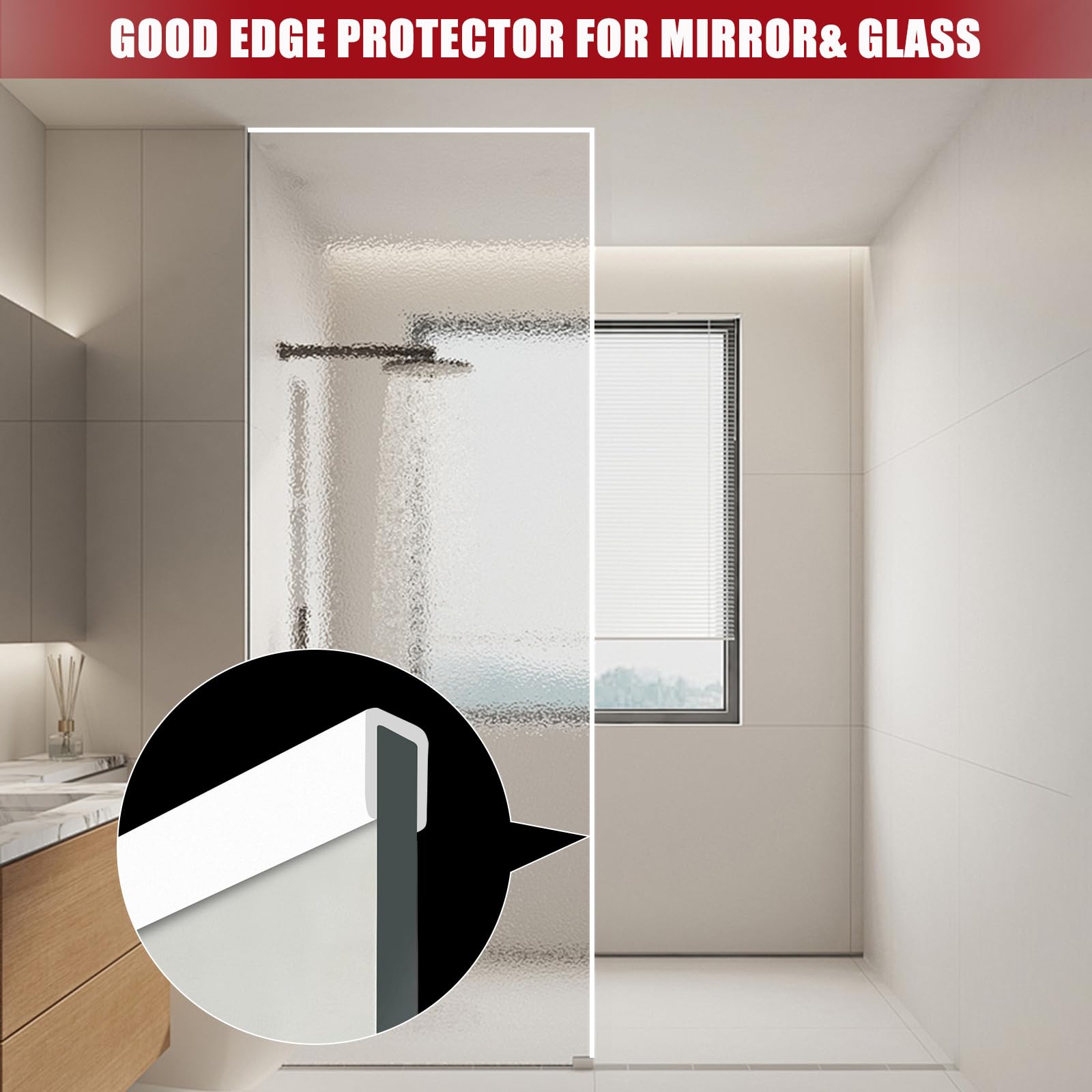 Borde de goma, banda autoadhesiva flexible en forma de U para despegar y pegar, protector de borde de canal U de 10 mm de ancho, protectores de borde a prueba de bebés para maderas, 6m