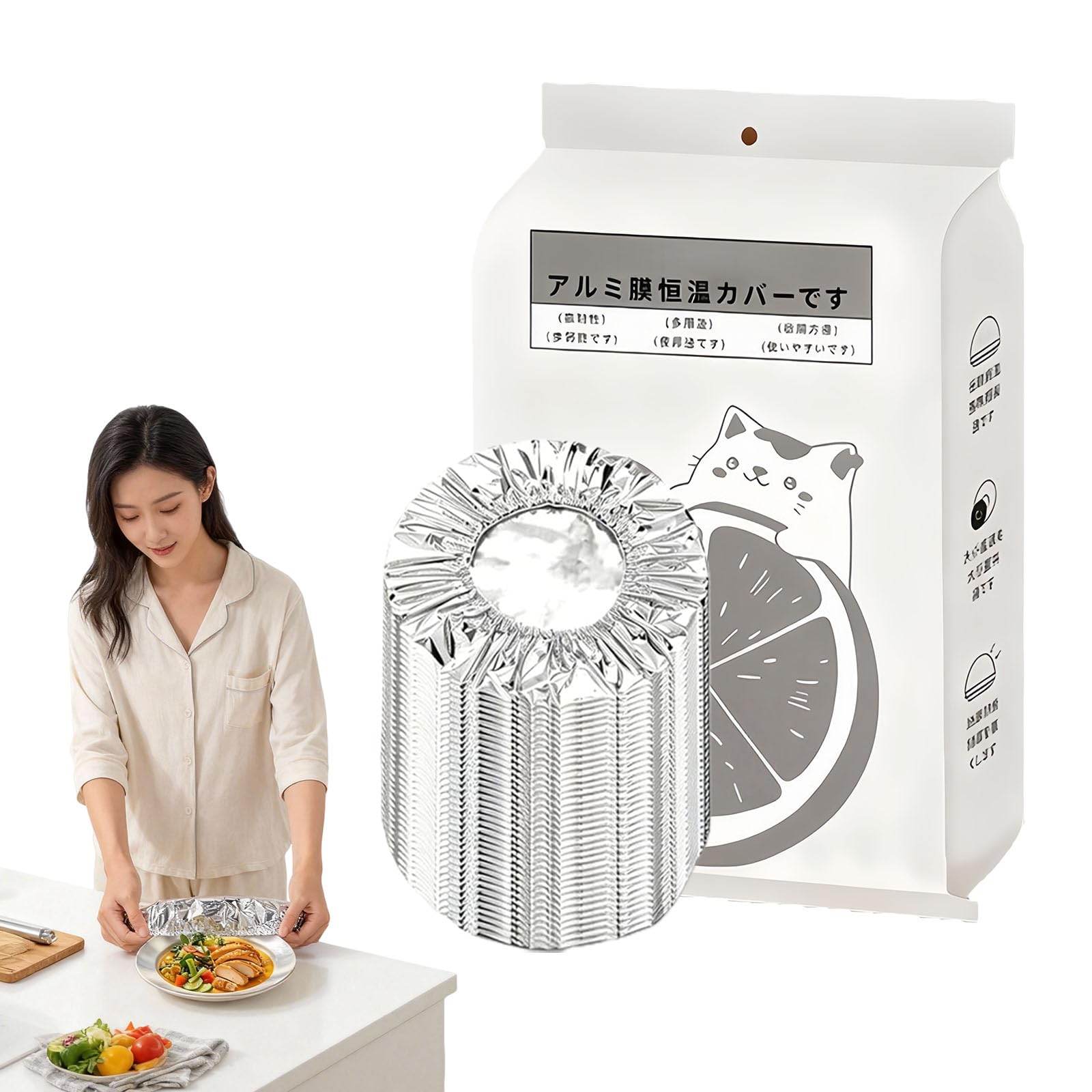 Aluminum Foil Food Covers, Reusable Aluminum Foil Covers for Food with Elastic Stretch Design, Cobertores De Aluminio for Bowls Plates Picnic & Restaurant Use (30pcs)