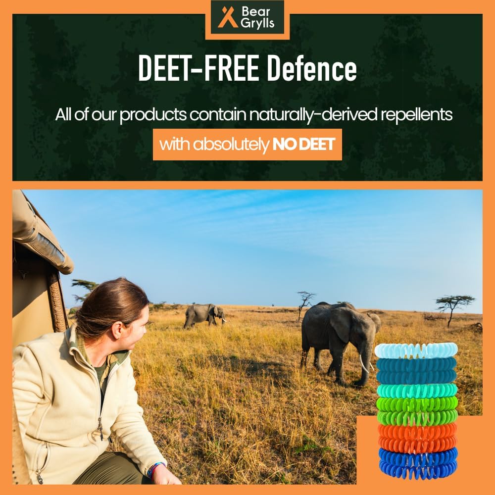 Bear Grylls Mosquito Repellent Bracelets for Adults & Kids - Natural DEET-Free Bands, Individually Wrapped - Image 5