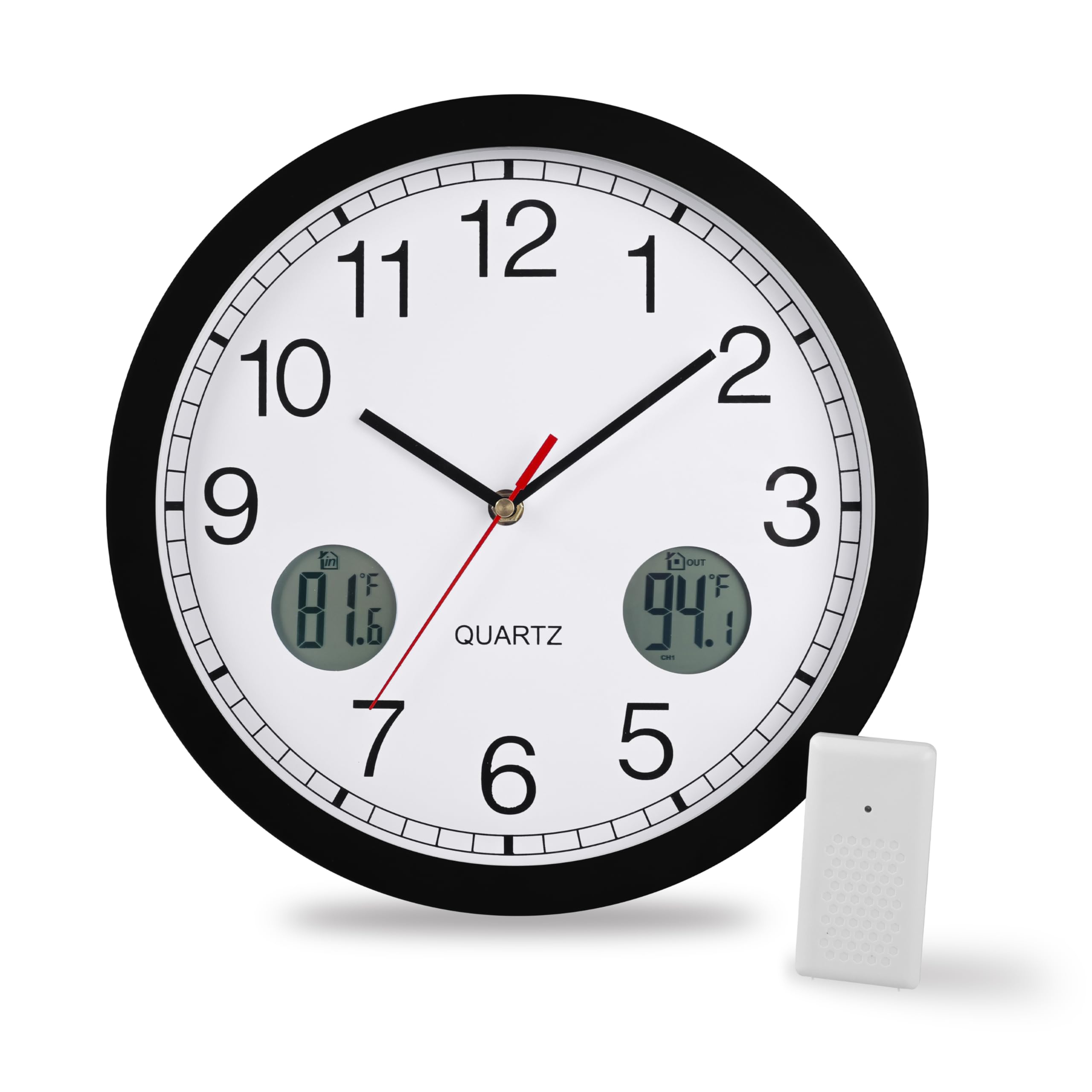 Horloge murale avec température pour salon moderne et bureau jomparis 30,5 cm
