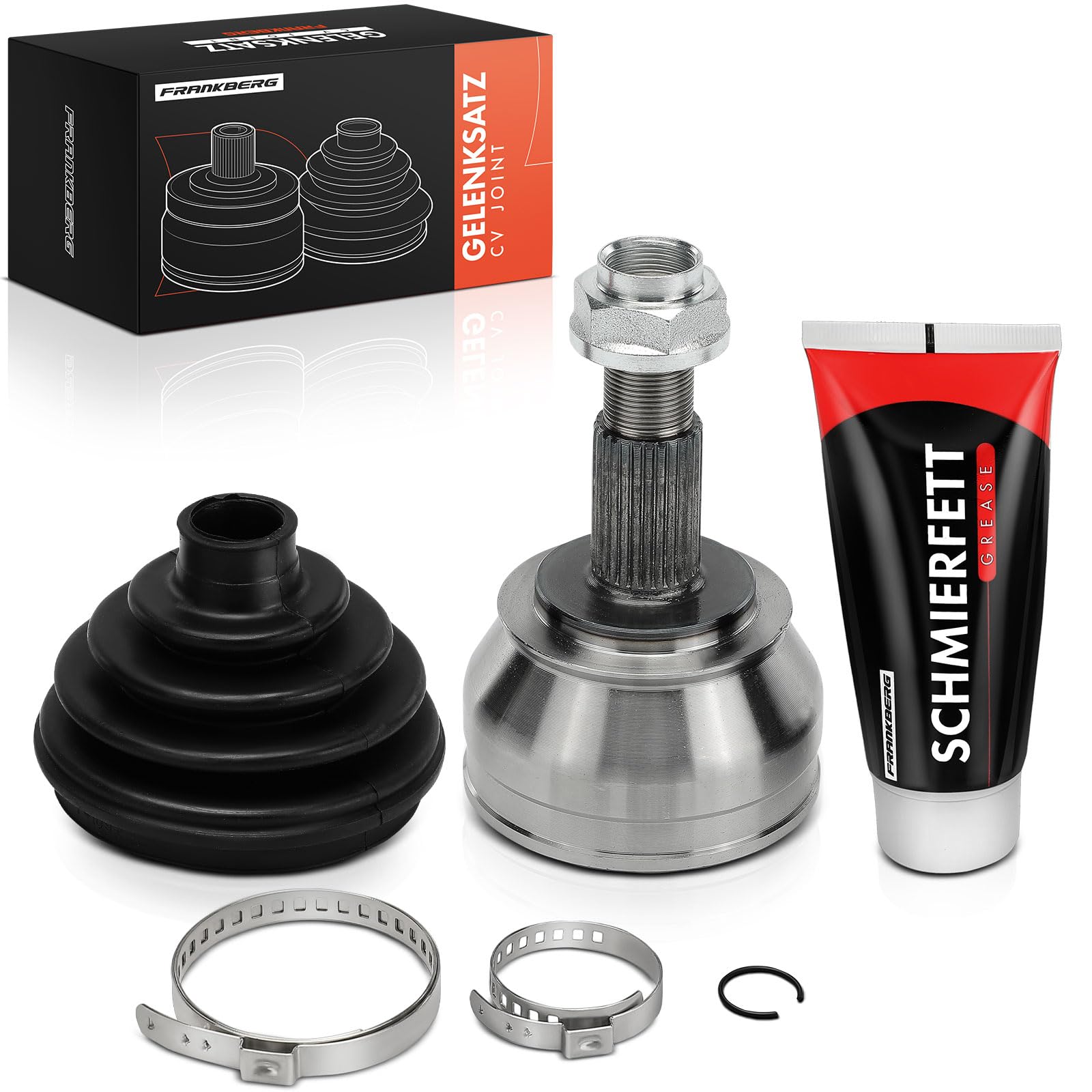 Frankberg Kit de junta homocinética del lado de la rueda delantera 374940 | Compatible con: Plataforma plana/chasis Doblo 263, Giulietta 940, Tour combinado X12, Doblo MPV 263, Delta III 844