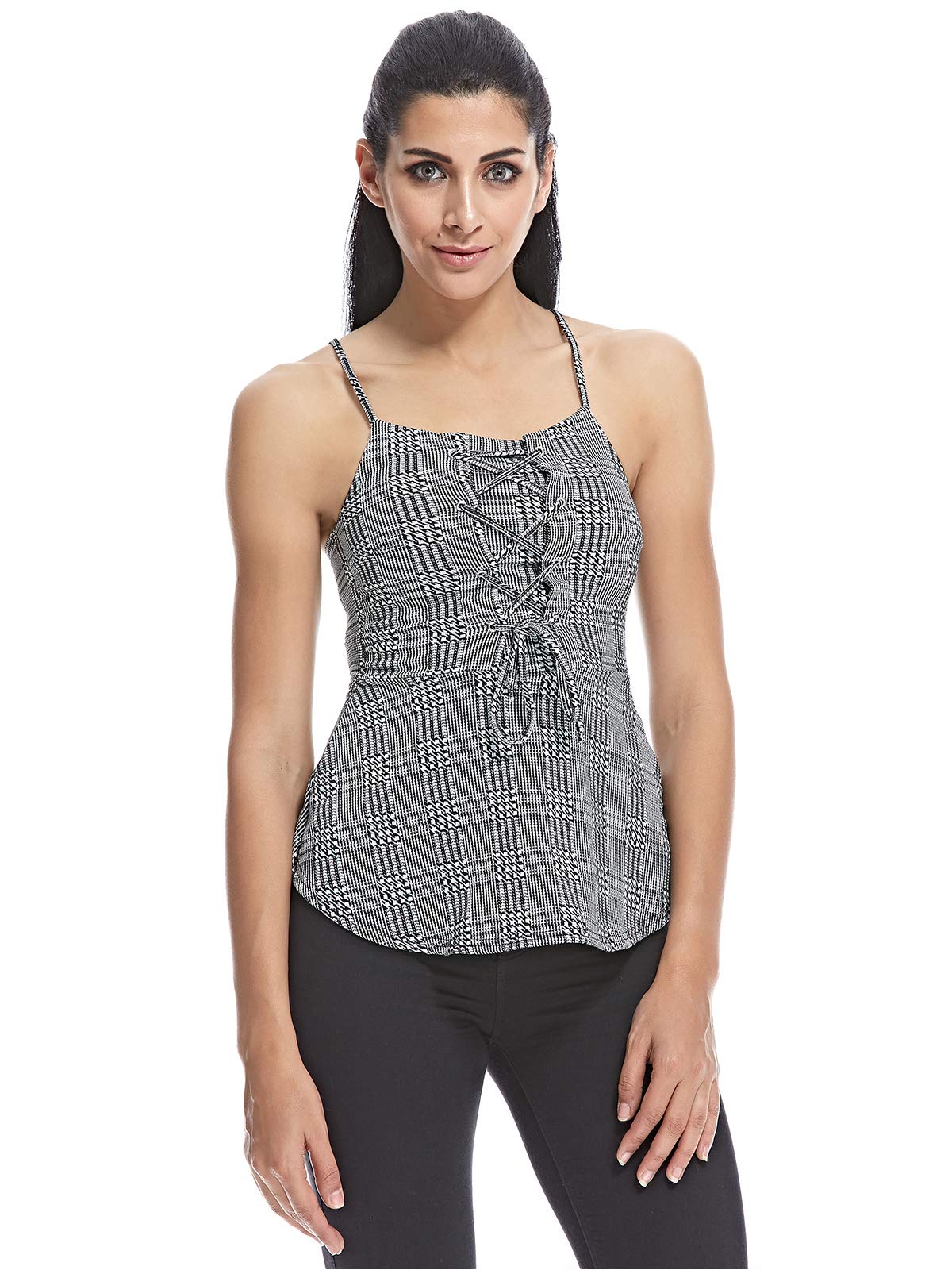 Diva London Square Neck Ruffle & Peplum Top For Women