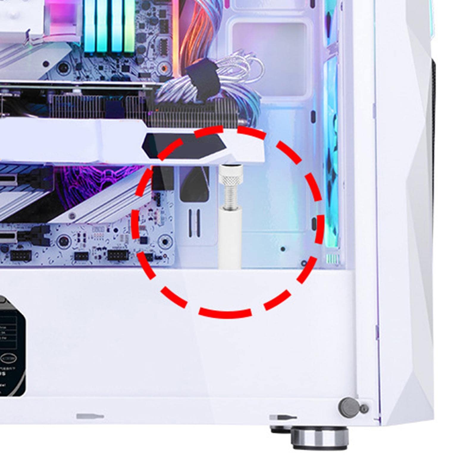 CALANDIS Telescopic Graphics Card Holder Durable Height Adjustable for Desktop Pc Silver 26Mmx15Mm-image-25