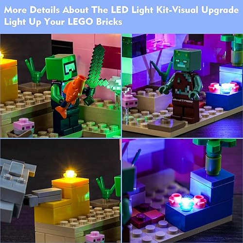Miniatura 3 de Kit de luces LED compatible con Lego The Axolotl House 21247, juego de iluminación para Lego 21247 para adultos (sin modelo)