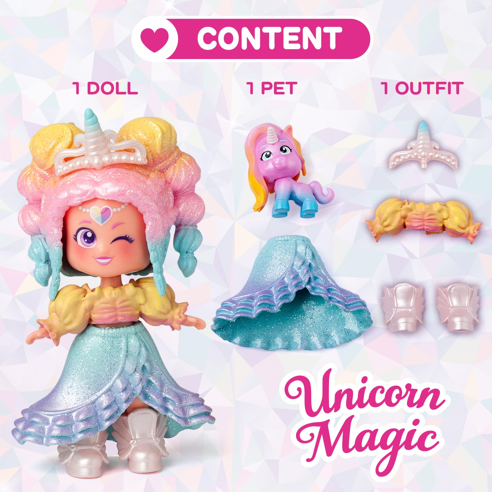 KOOKYLOOS Princess Series UNICORN MAGIC, Collectable doll from the Princess series Contains 1 doll - Image 3