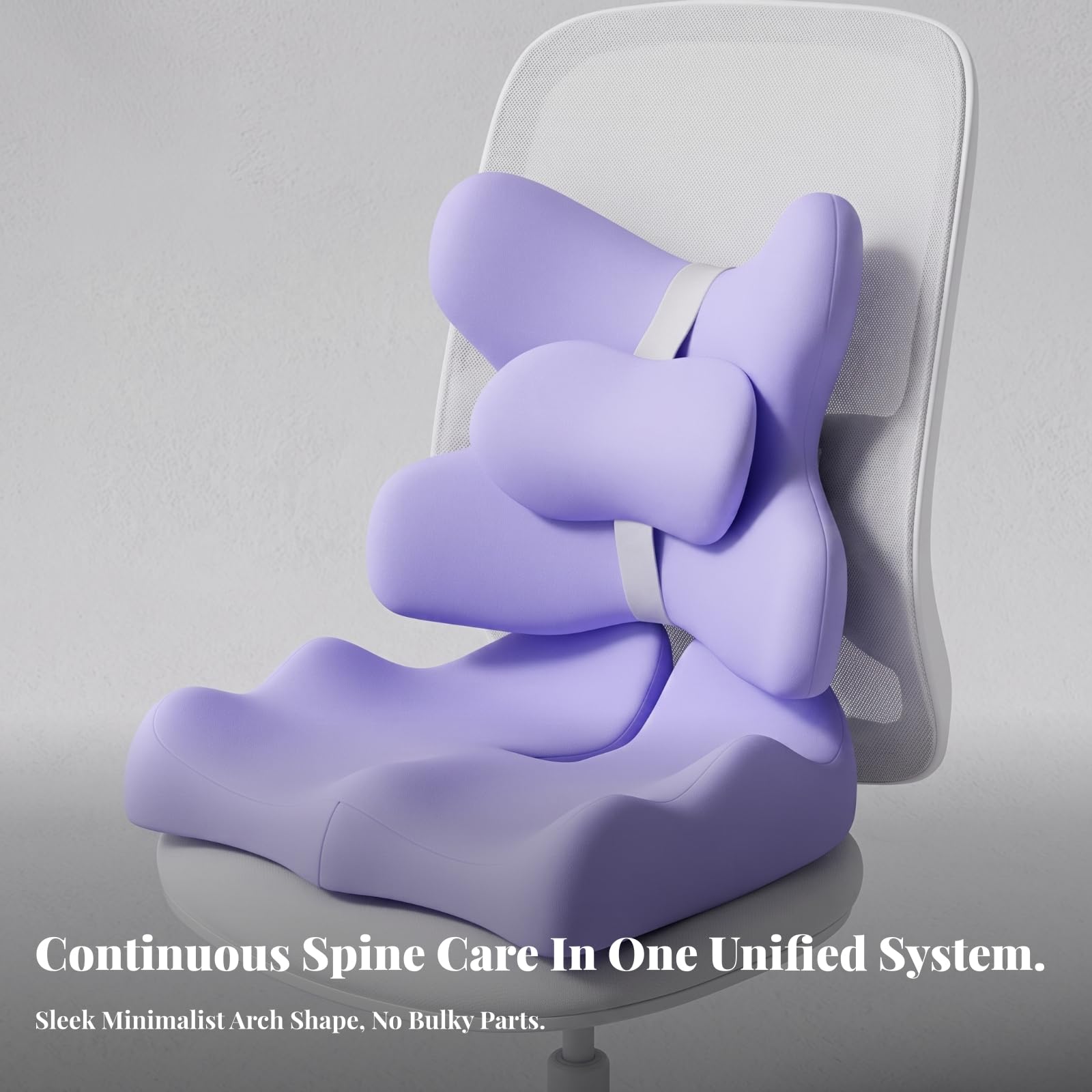 Cuscino in Memory Foam Resistente | benessere Duraturo, Cuscino per Sedile in Memory Foam, Ortopedico, Ufficio, Auto, Autisti, Studenti, Grigio Chiaro