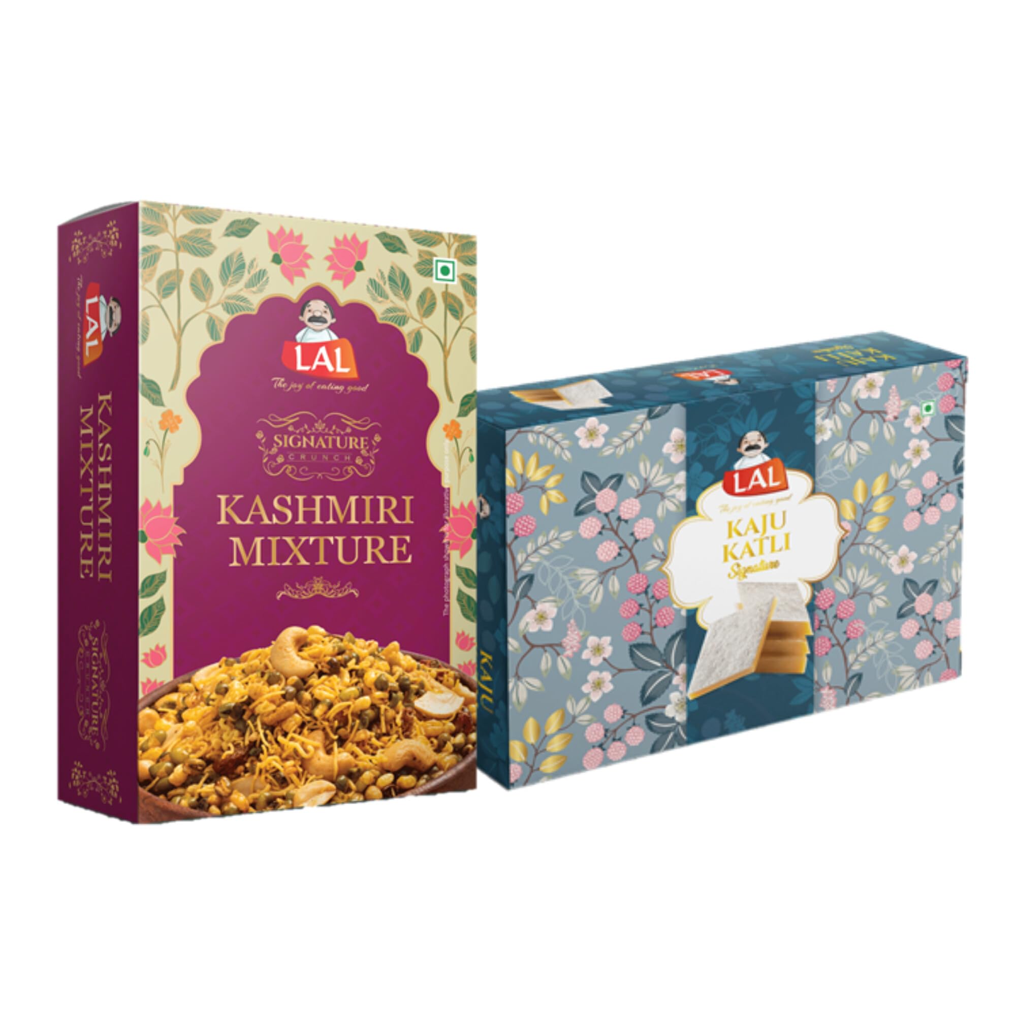 LAL Sweets Crunch Kashmiri Mixture - 150g & Kaju Katli - 400g Combo Gift Pack - 550 GM-image-32