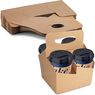 Kraft Drink Carrier with Handles Holds Up to 4 Cups of 20 oz. Each - Great for All Your Beverage Needs by MT Products (30 Pieces)