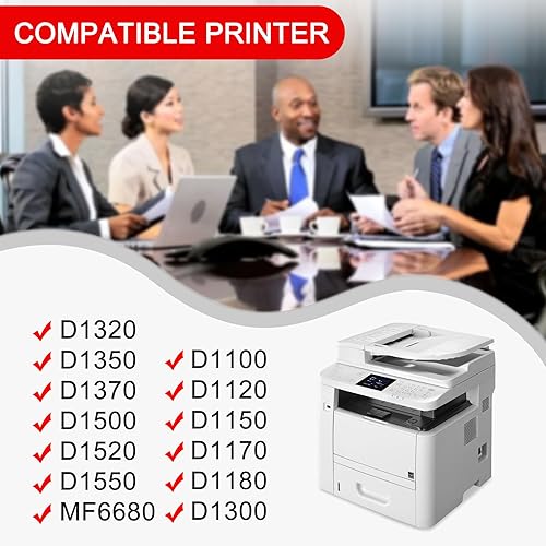 Miniatura 2 de 1 paquete de 120 cartuchos de tóner negro (2617B001) de alto rendimiento compatible CRG120 120 repuesto para Canon D1100 D1120 D1150 D1170 D1180