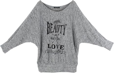 Maglia A Manica Lunga Donna Emma & Giovanni - Con Stampa Beauty, Perfetta Per Uso Quotidiano E Serate