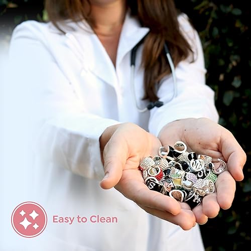 Miniatura 3 de charMED Dijes de estetoscopio personalizados  Dije de trébol verde esmeralda 3D  Regalos para enfermeras, médicos, veterinarios, técnicos, cirujanos