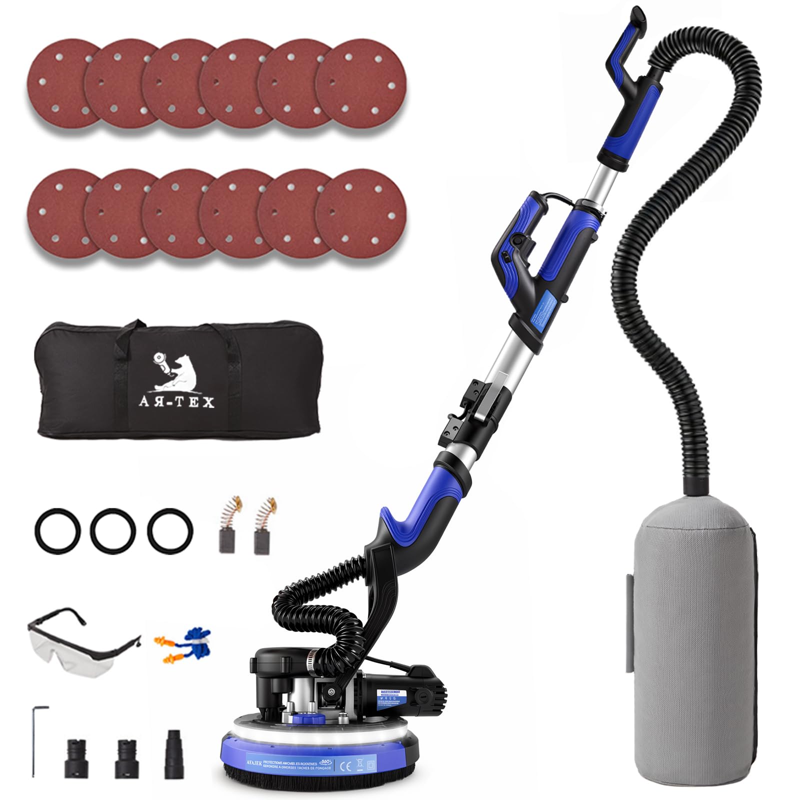 Drywall Sander, 750W 6.5A Wall Sander with Vacuum Dust Collection