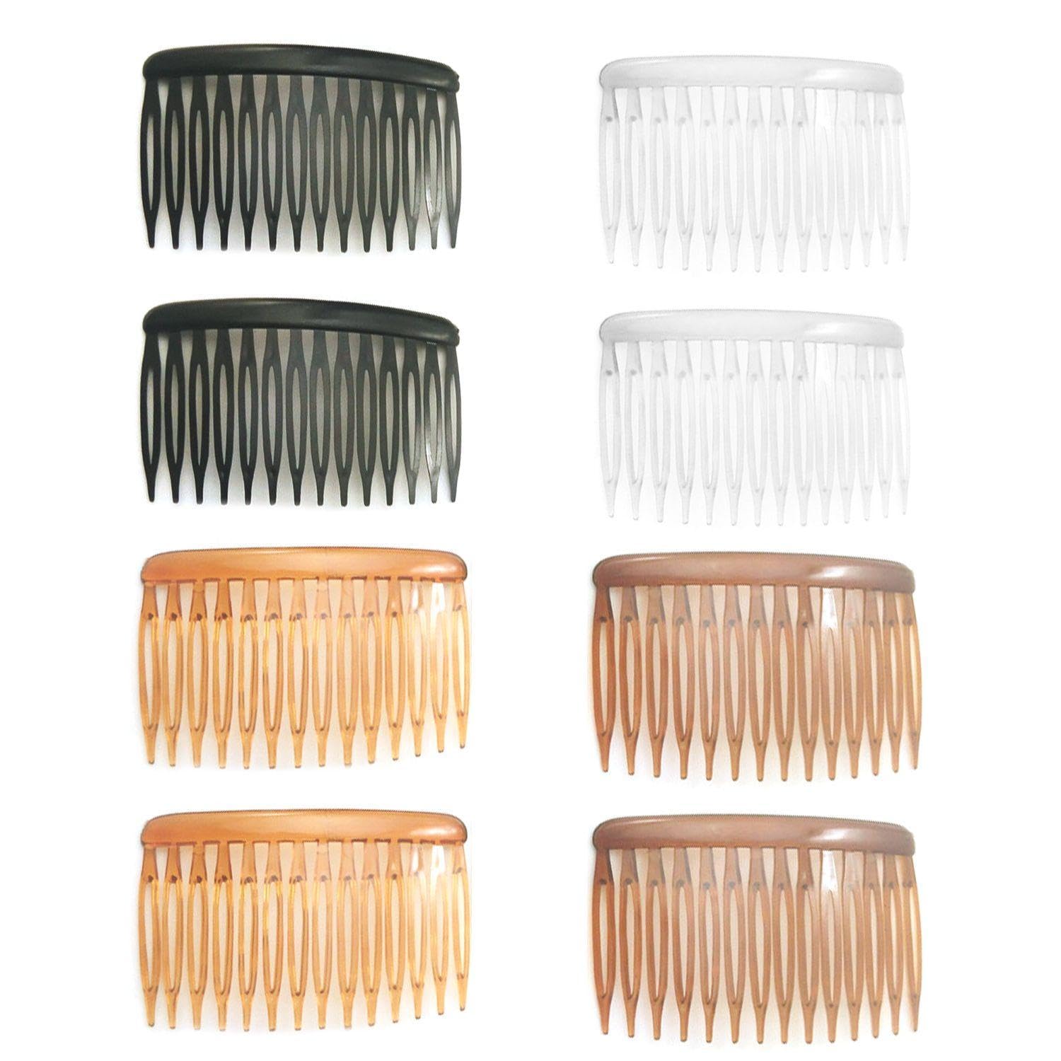 8 peines para mujer, peines con clip de dientes finos, peines de plástico de 14 dientes, accesorios para peinar el cabello