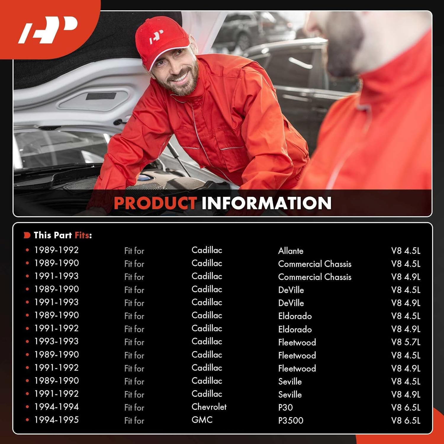 A-Premium A/C Compressor with Clutch Compatible with Select Chevrolet, GMC, Cadillac & Commercial Chassis Models