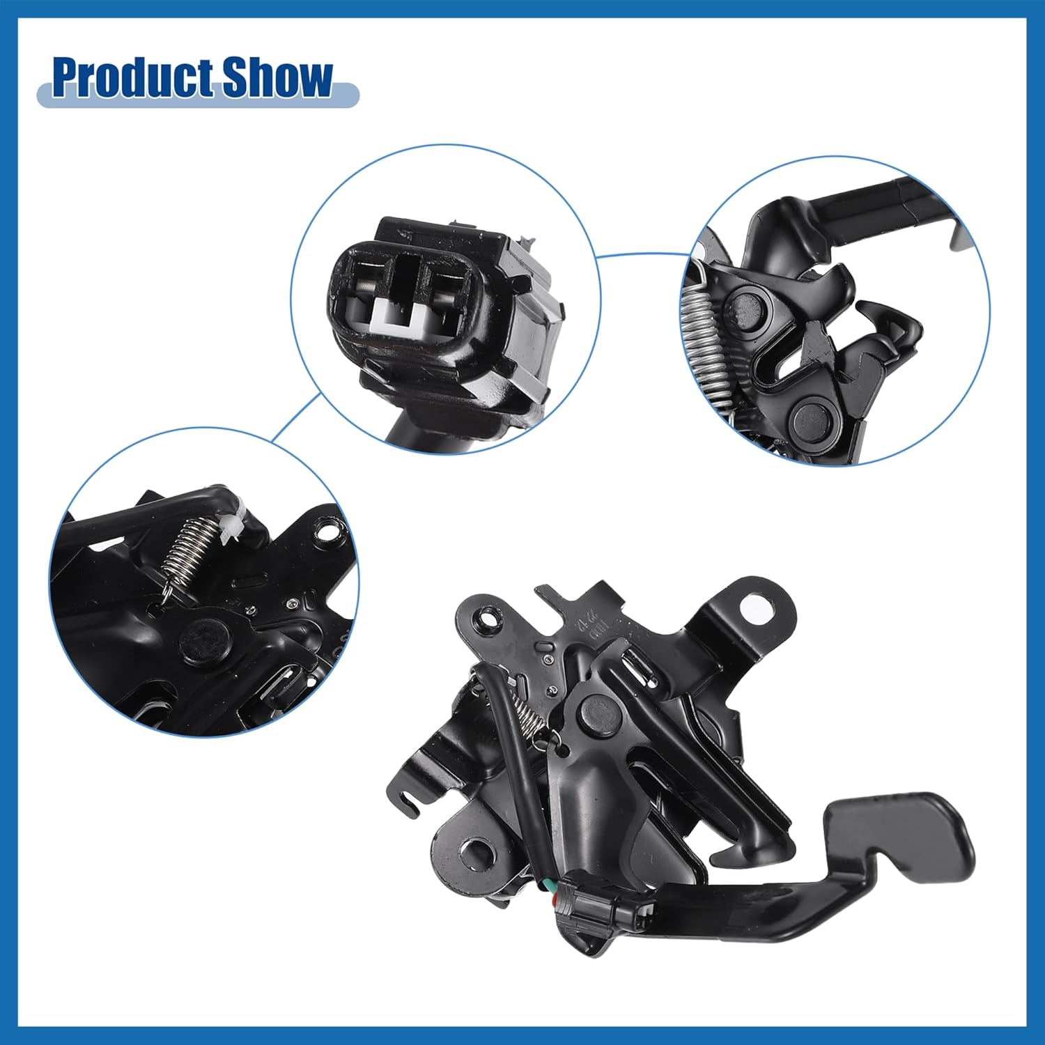 Car Hood Latch Lock Hood Latch Assembly Fit for Toyota RAV4 2019-2021 No.535100R060 - Pack of 1 Black Item Replacement