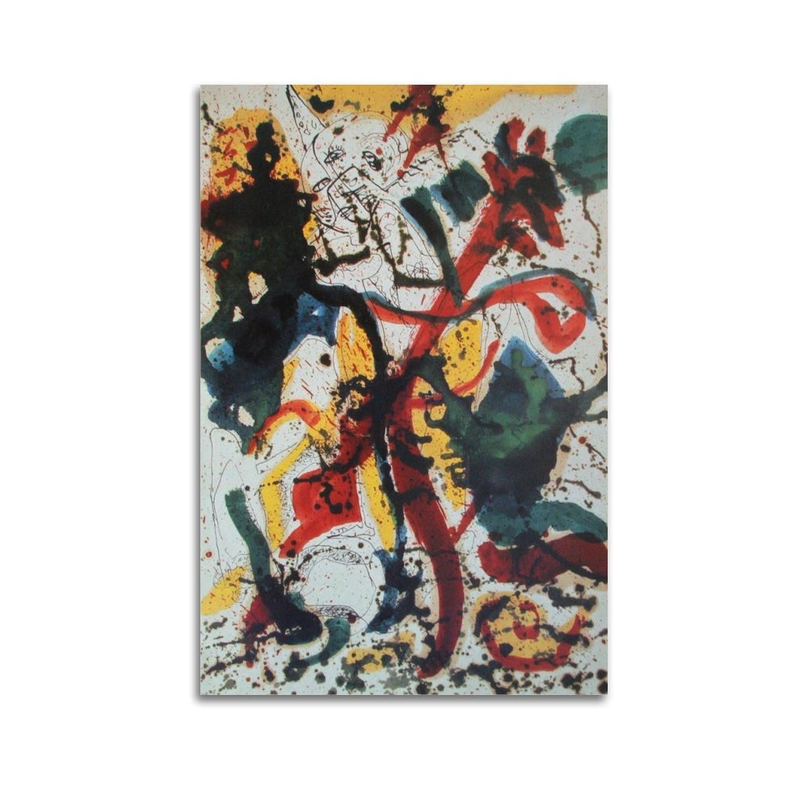 KANGZENG Jackson Pollock Painter Works (Untitled) Art Posters Canvas Wall Art Picture Prints Hanging Photo Idea Decor 16x24inch(40x60cm)