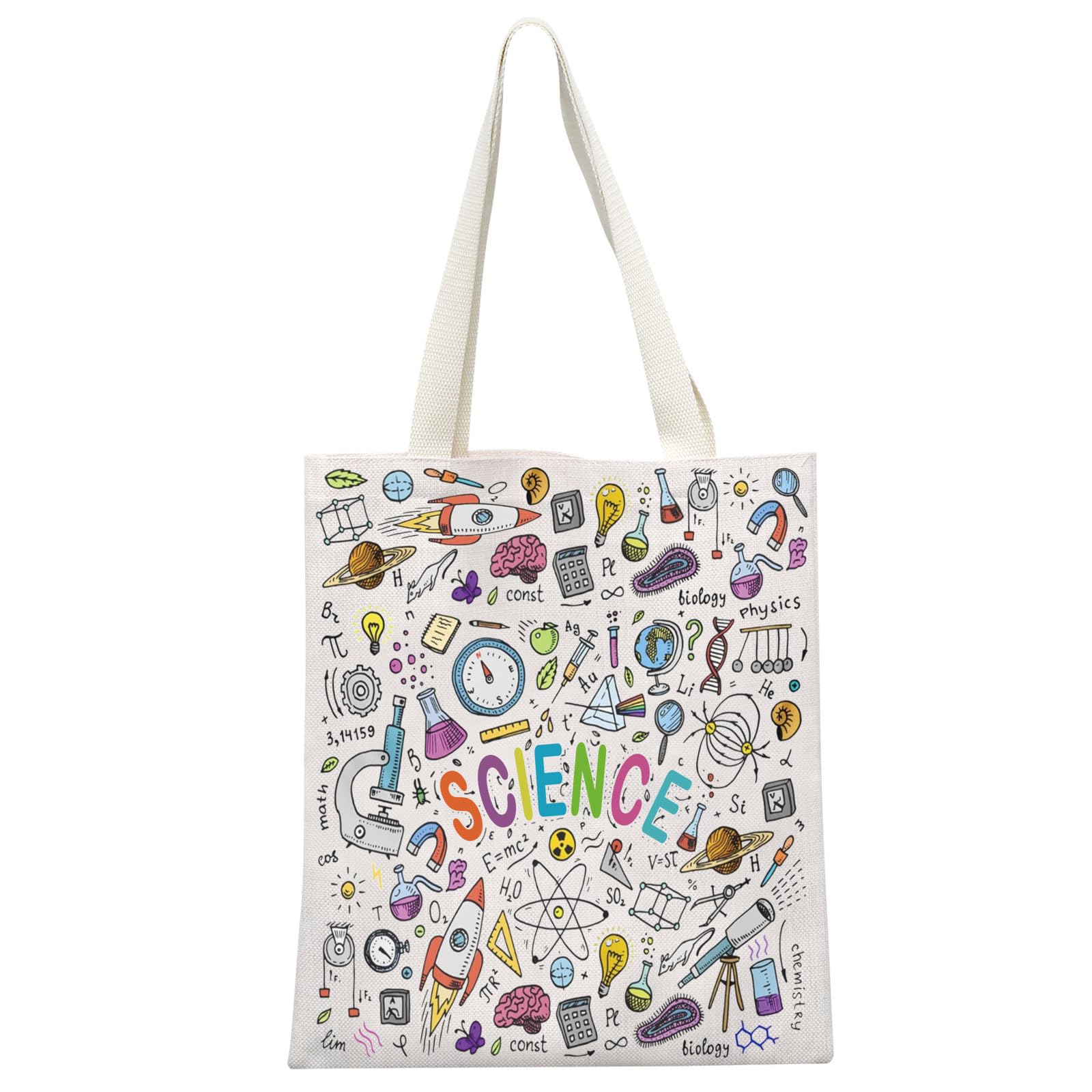 Science Lover Teacher Gift Scientist Physicist Chemist Graduation Gift Science Tote Bag (Science Tote)