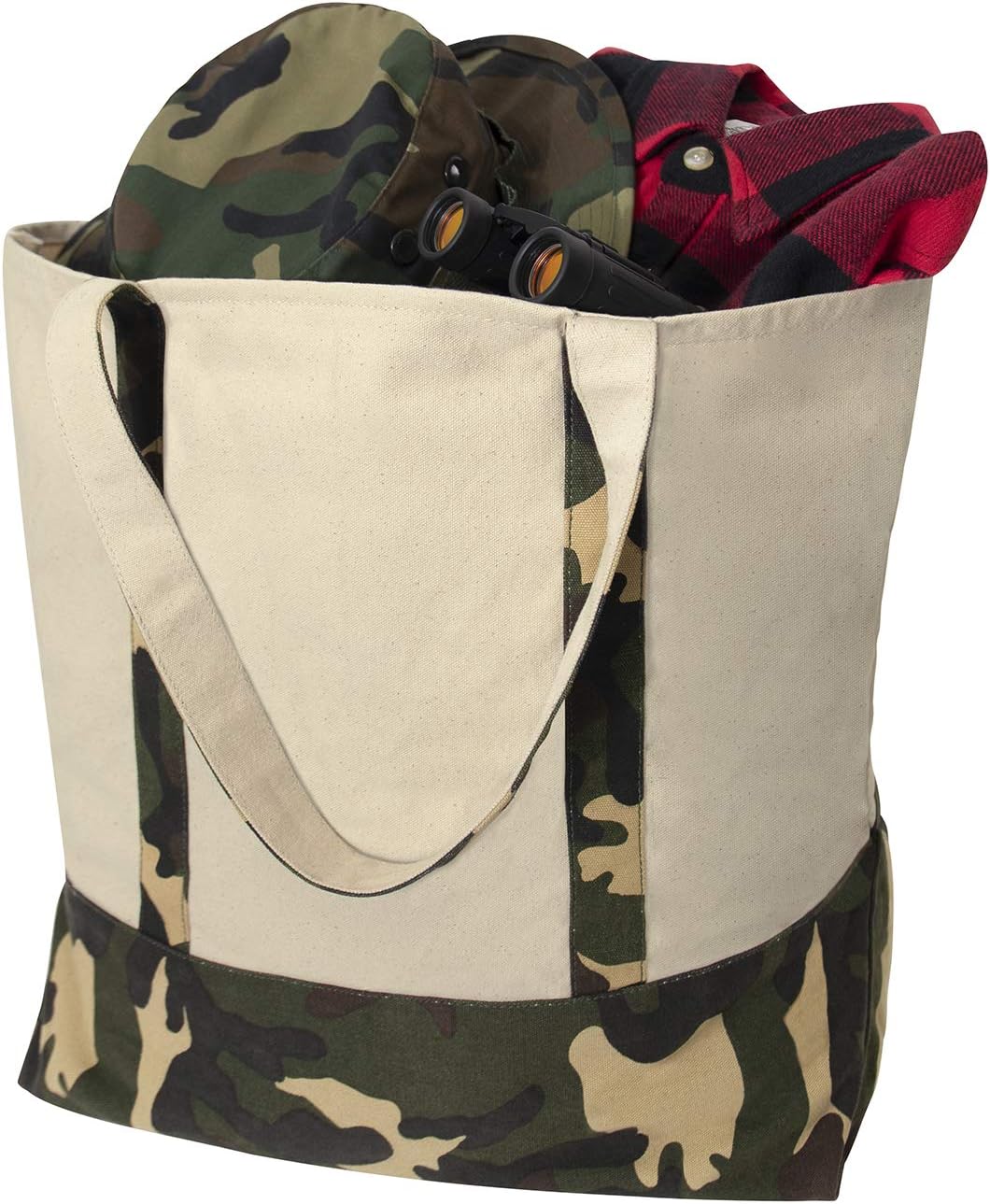 Rothco Large Camo Canvas Tote Bag – Lightweight Reusable Camouflage Grocery Bag