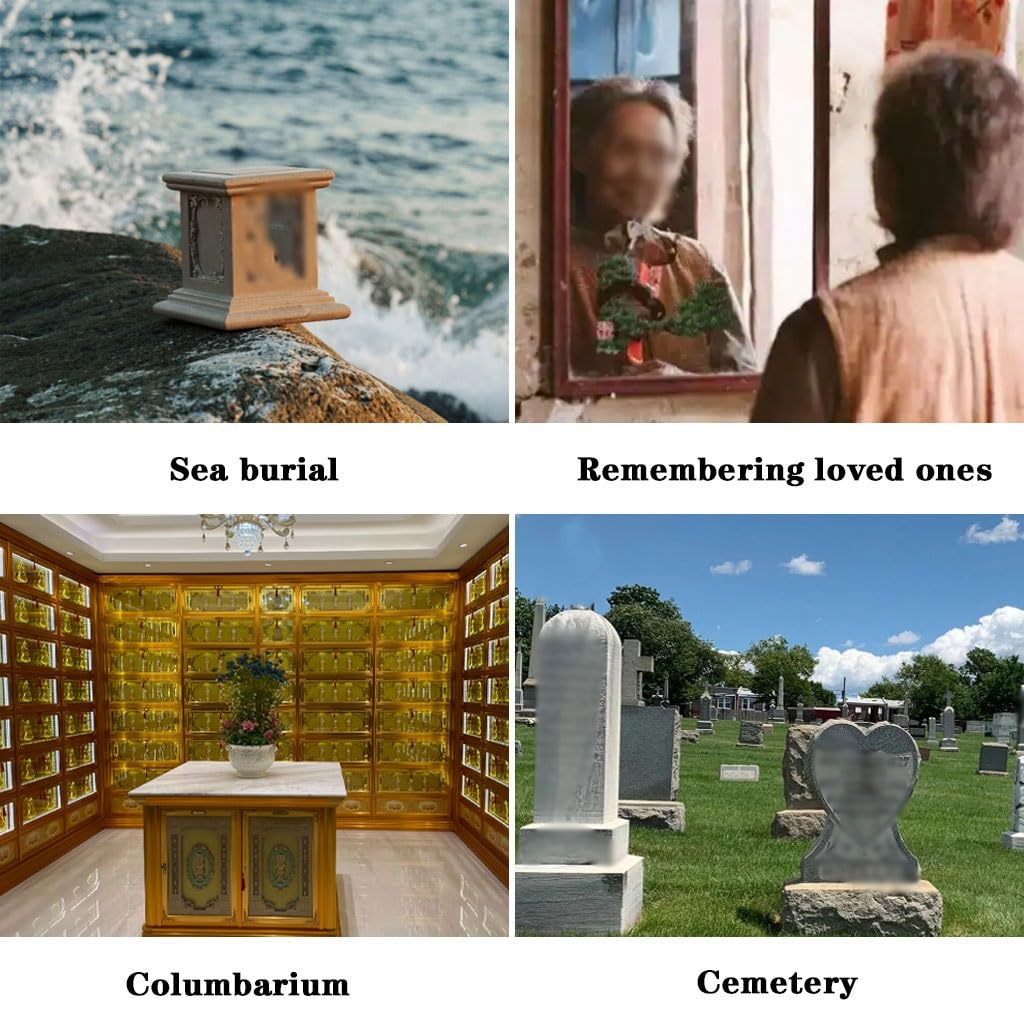 Caja para Cenizas Columbario Clásico Yaxianju, Caja para Urnas De Ébano Tallada A Mano, Urna para Cenizas Humanas, Artículos Funerarios