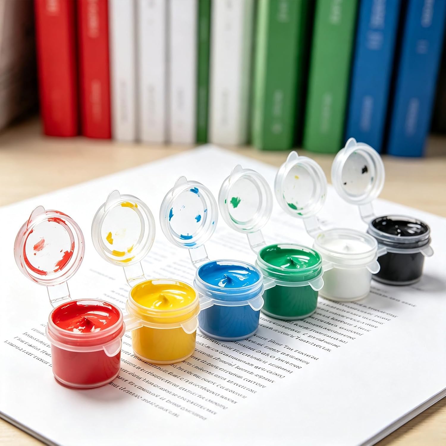 36Pcs 5ml Mini Empty Paint Pots 6 Strips Acrylic Paint Containers with Lid