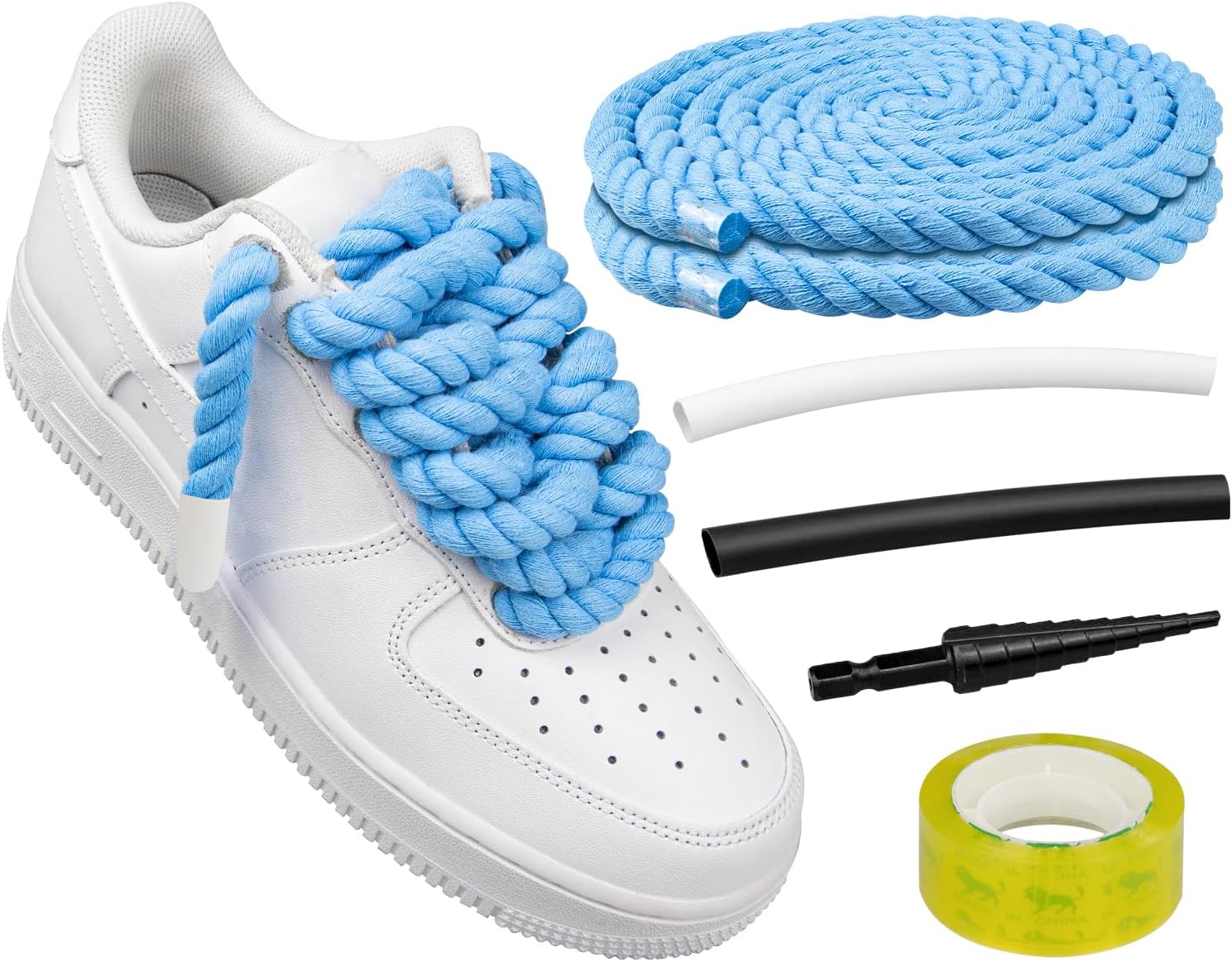 Rope Laces for Air Force 1, Thick Chunky Fat Shoelaces Strings for AF Sneaker Shoes