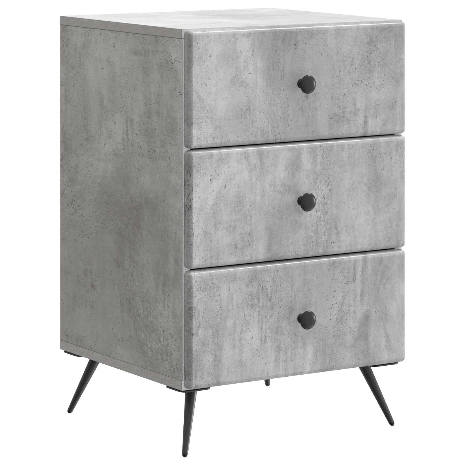 Table de chevet gris béton moderne pour un salon cosy ou une chambre à coucher ordonnée