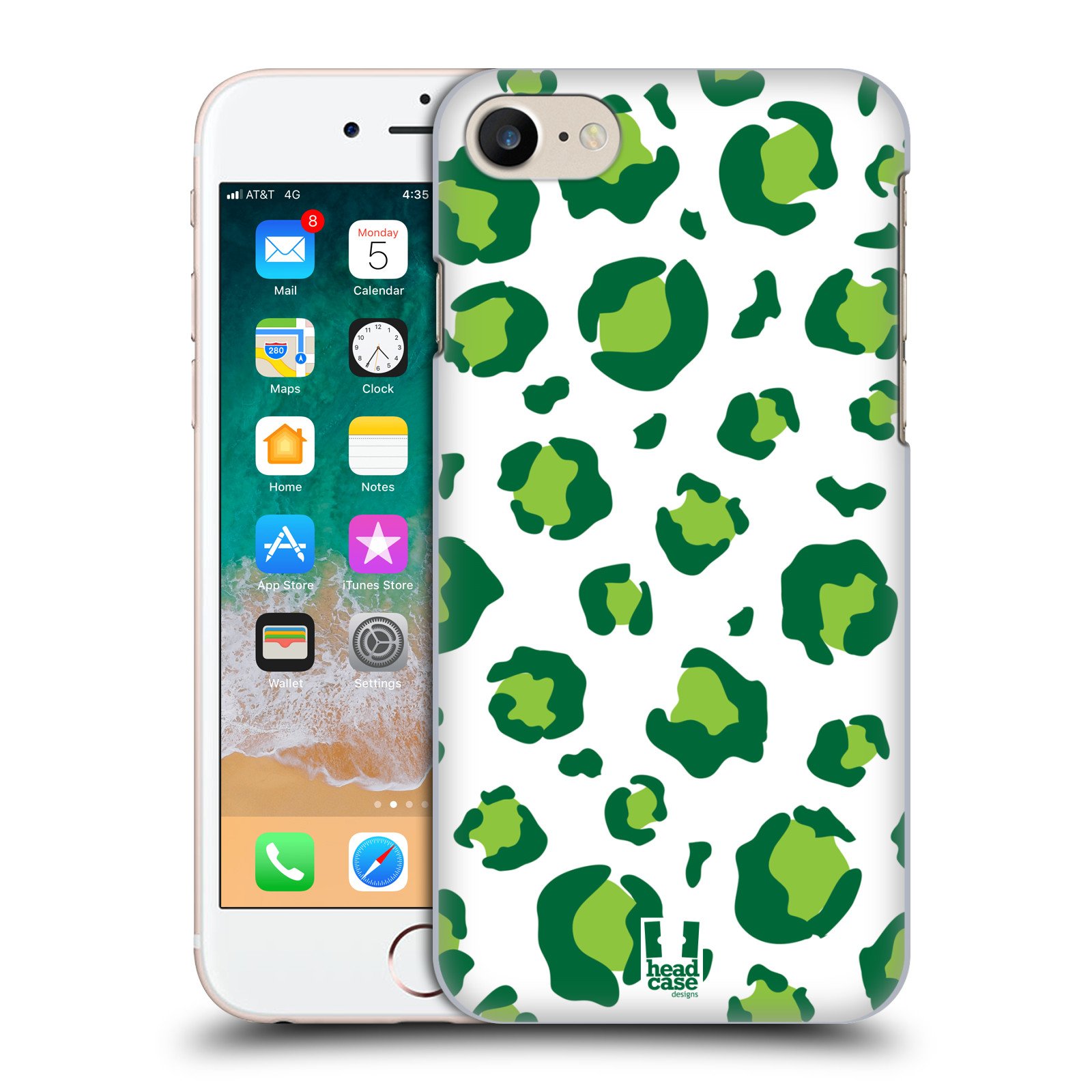 Coque iPhone 7 Saint Patrick rigide motif léopard vert - 8
