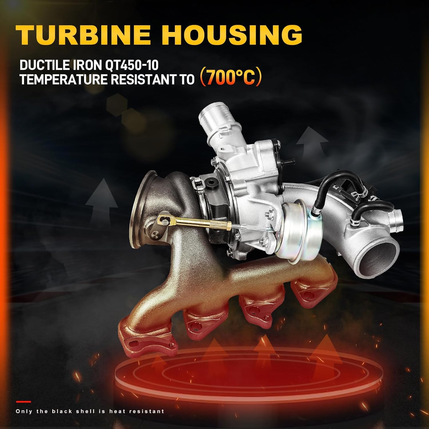 667-203 1.4 Turbo Turbocharger with Gasket Compatible with 2011-2015 Chevrolet Cruze 2012-2020 Chevy Sonic 2013-2018 Trax 2013-2020 Buick Encore 1.4L Turbo Charger Replace# 55565353