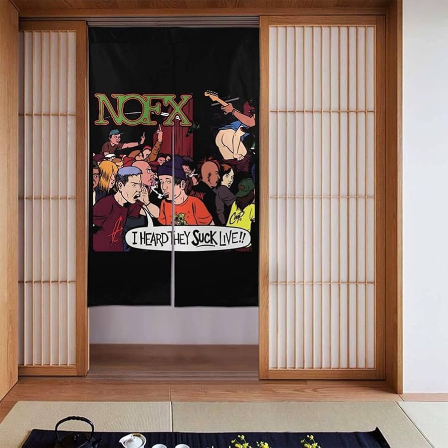 Amazon｜Nofx パンク ロック バンド のれん 間仕切り 目隠し 暖簾 ドア