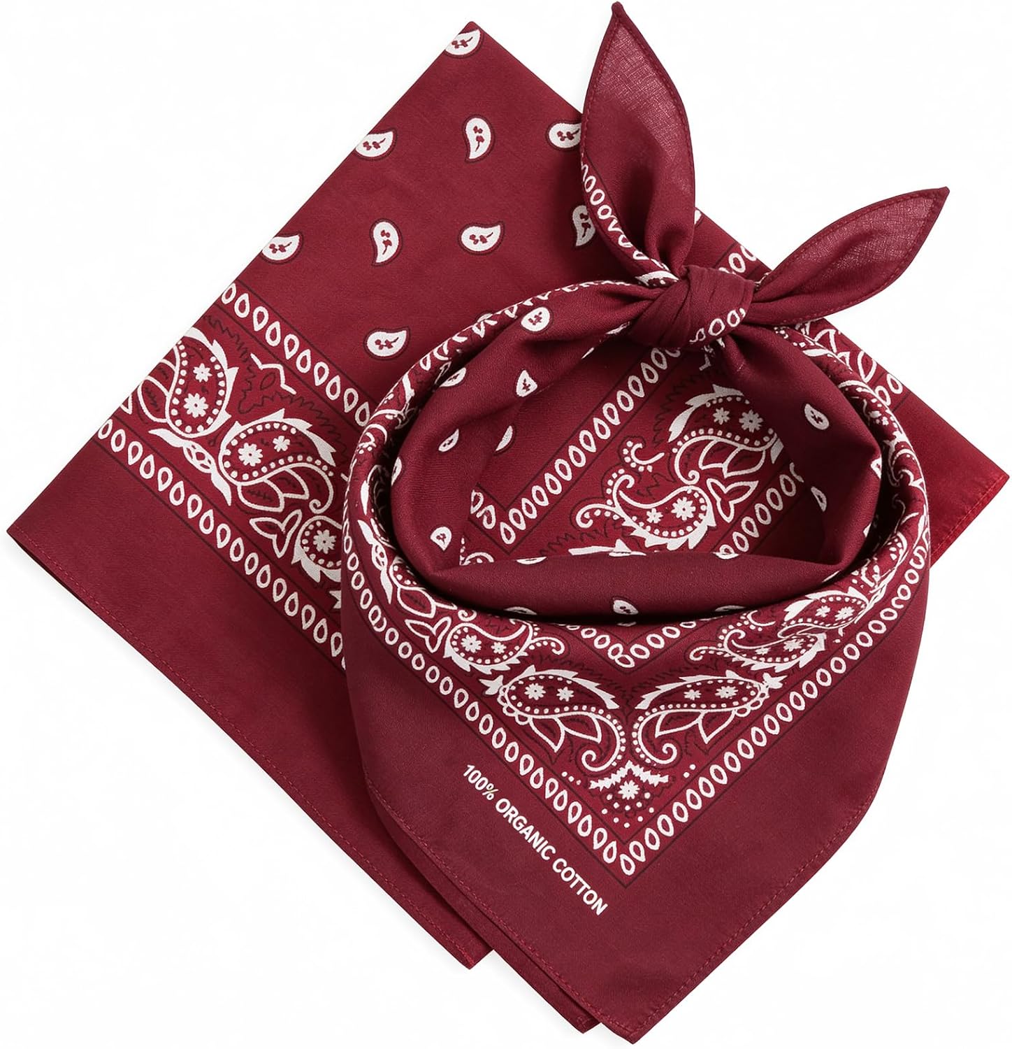 AURAE Bandana – 100% Cotton & Natural Fibers – Bandana Scarf with No Polyester – Soft, Durable & Machine Washable
