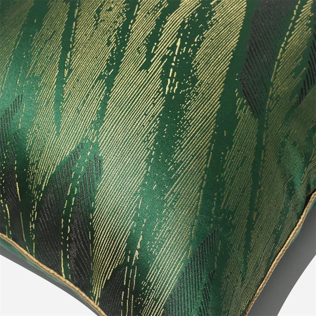 HBJWOV Green Chinese Plant Flower Pattern Sofa Living Room Pillow Abstract Nordic Hotel Model Case