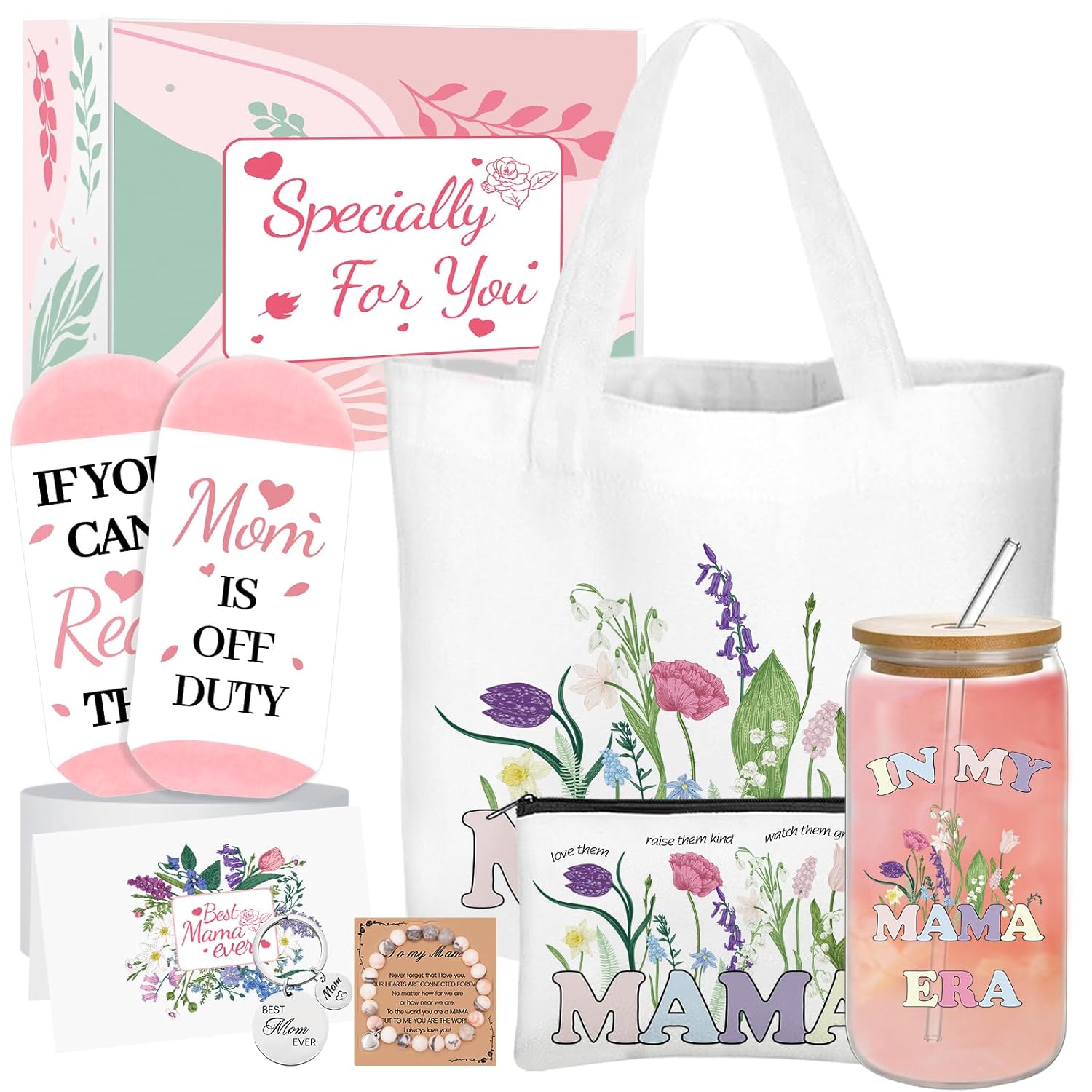Mothers Day Grandma Gifts from Granddaughter Grandson Birthday Gift for Women Nana Mama Best Grandma Gifts Basket, Multicolor, Mama
