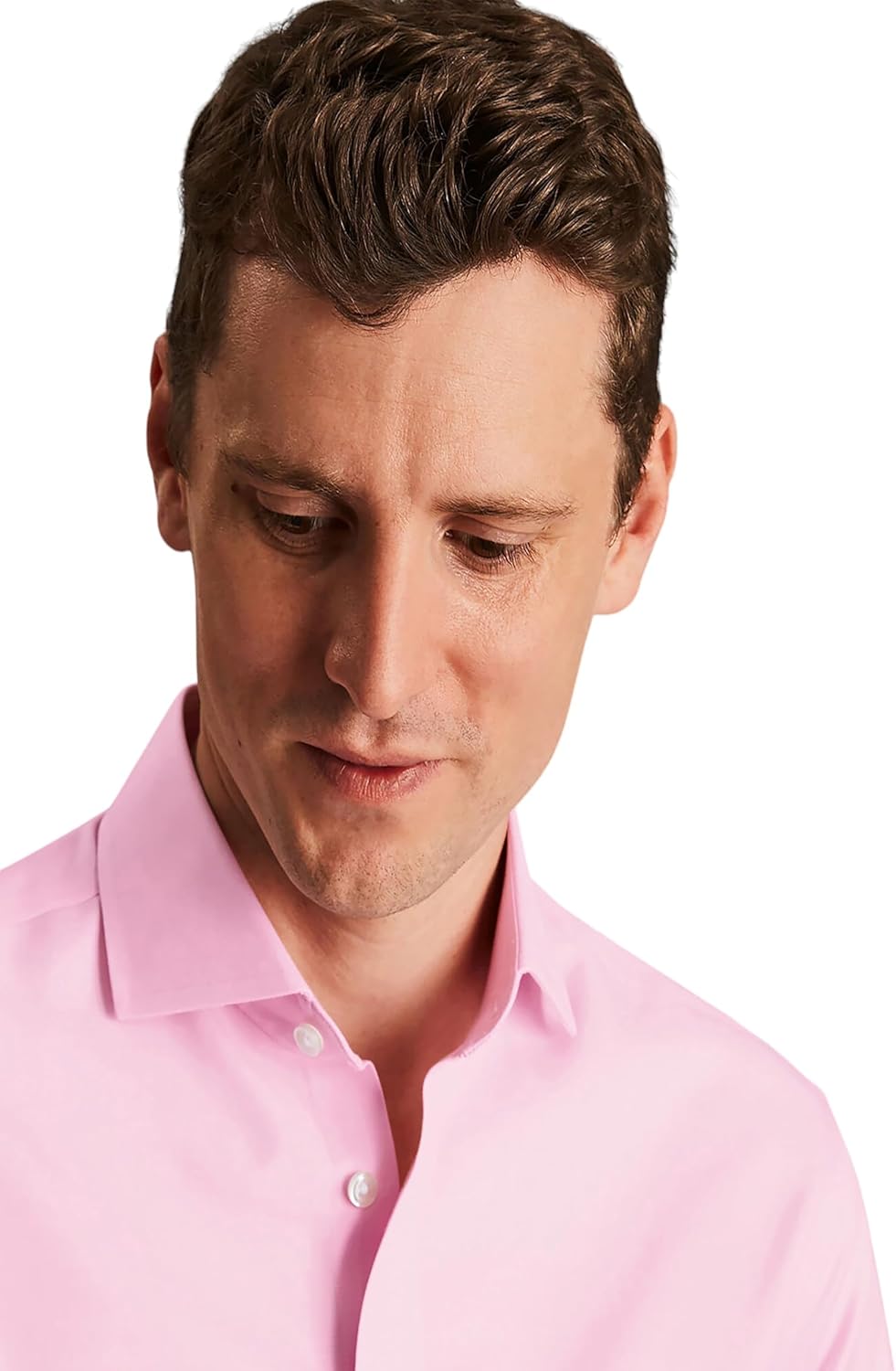 Charles Tyrwhitt Shirts for Men – Sky Blue Twill Non-Iron Formal Dress Shirt – Long Sleeve Cotton Shirt - Image 2