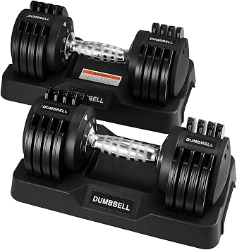 Adjustable Dumbbell Set, 5-in-1 Free Weight Dumbbell for Home Gym