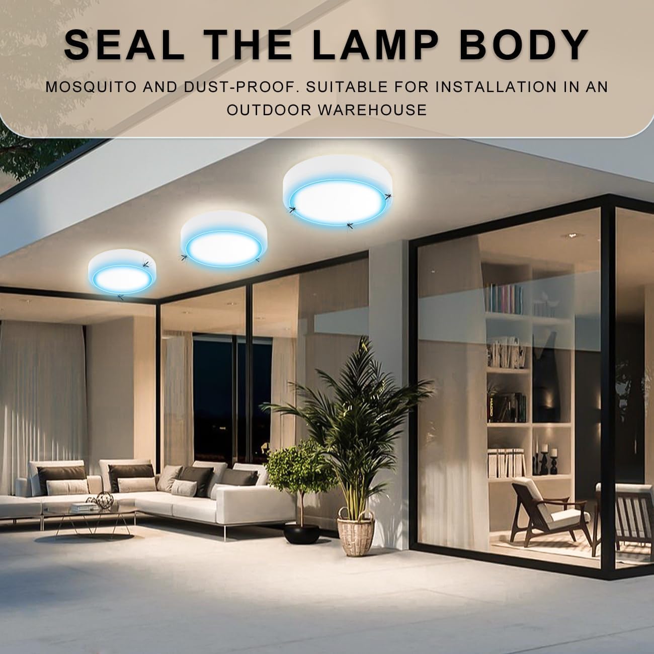 Flush Mount Ceiling Light, Die-Cast Aluminium Fully Sealed Moisture Resistant Light, Modern Minimalist Wall Sconce.11 Inch, 20W, 3000K, IP65 Rainproof, for Walls or Ceilings in Wet Areas.