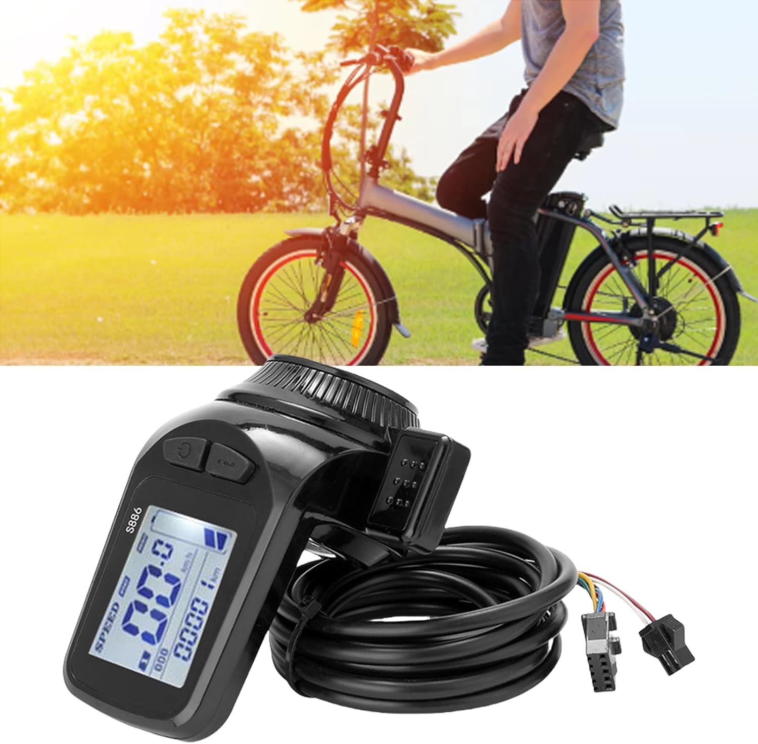 LCD Display Panel for Electric Scooter, Multifunction with 5 Pin for