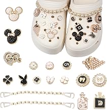 18PCS Croc Charms for Adults Girl, Jewel Crystal Shoe DIY Decoration Charms