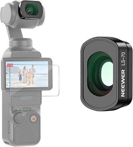 Vista 14 de NEEWER Juego de Filtro ND Magnético Compatible con DJI Osmo Pocket 3 Combo de Accesorios para Creadores, ND Variable ND2-32 de Neblina Negra