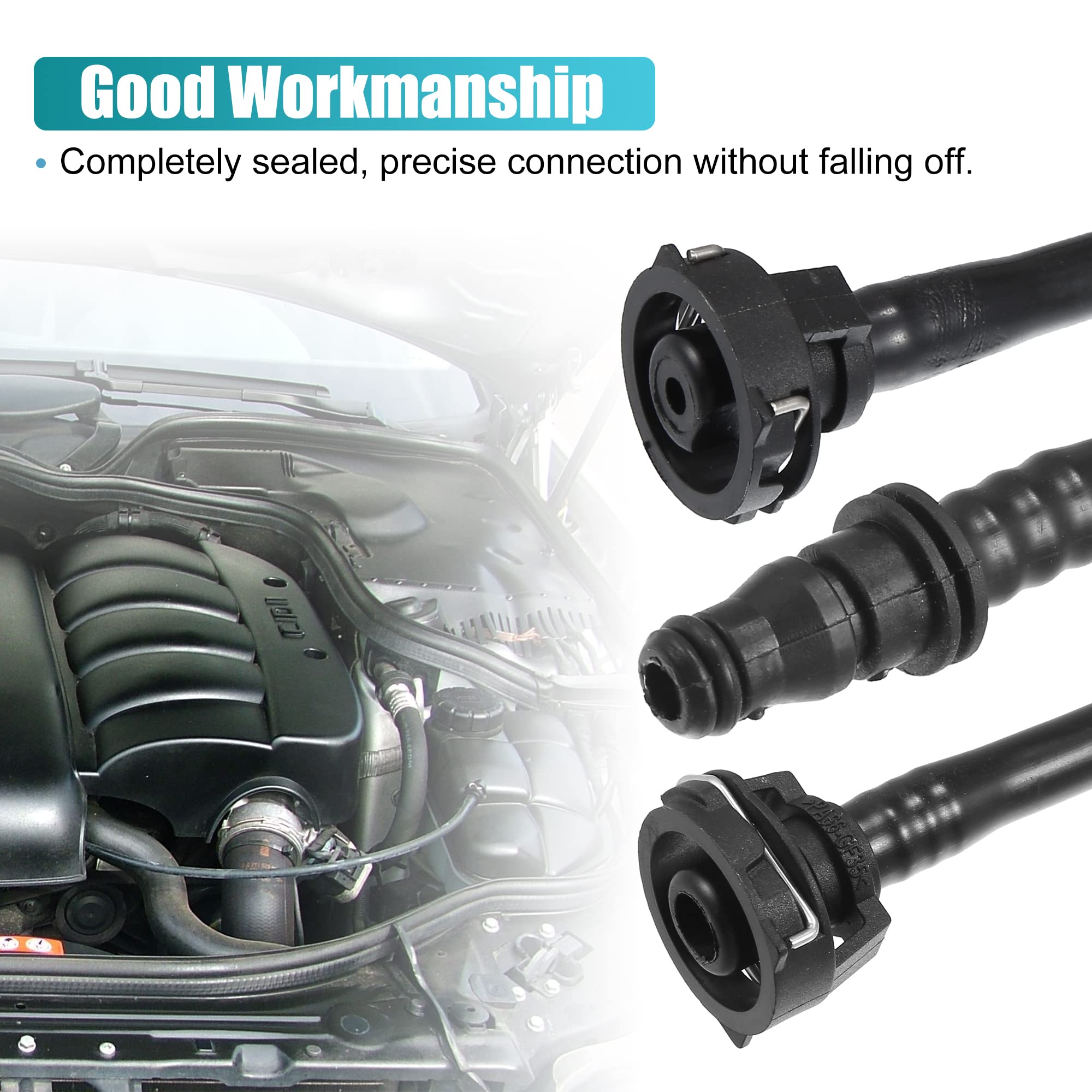 X AUTOHAUX 1665000291 1665001091 Radiator Overflow Hose Expansion 