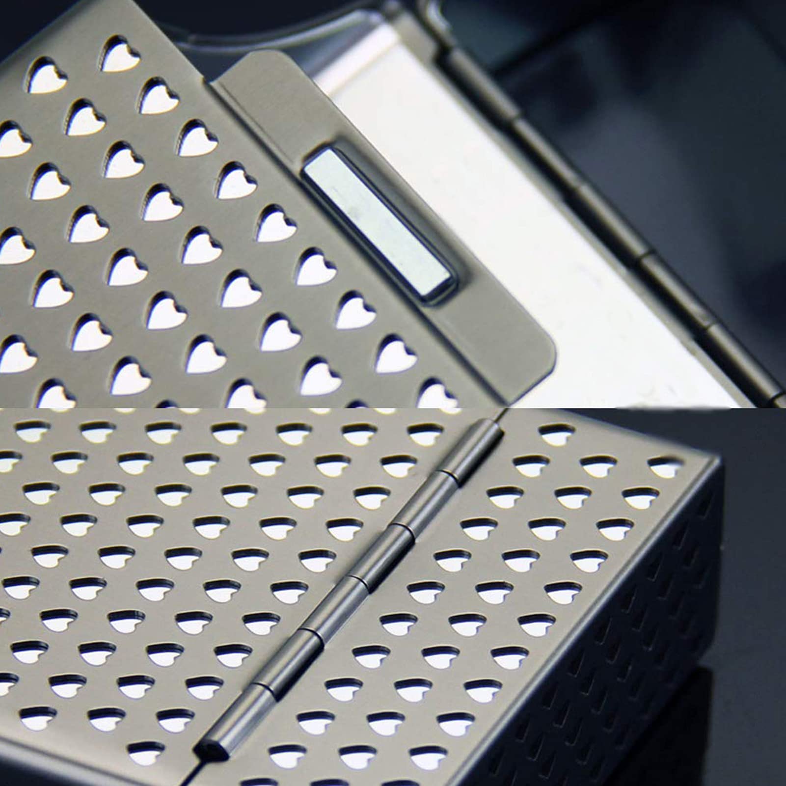Etui na papierosy， przenośne wielofunkcyjne kreatywne etui na papierosy， metalowe etui na papierosy， męskie etui biznesowe， dwuwarstwowe grube aluminium， puste，