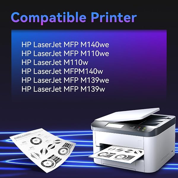 ZIPRINT 142A Toner di ricambio per HP142A W1420A 142X W1420X per Toner HP Laserjet M140we per TonerHP Laserjet M110we M110w MFP M140w M139we M139w (1 Nero,Nessun Chip) - 3