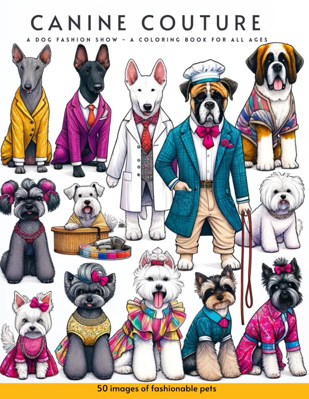 Canine Couture: A Dog Fashion Show - A Coloring Book for All Ages