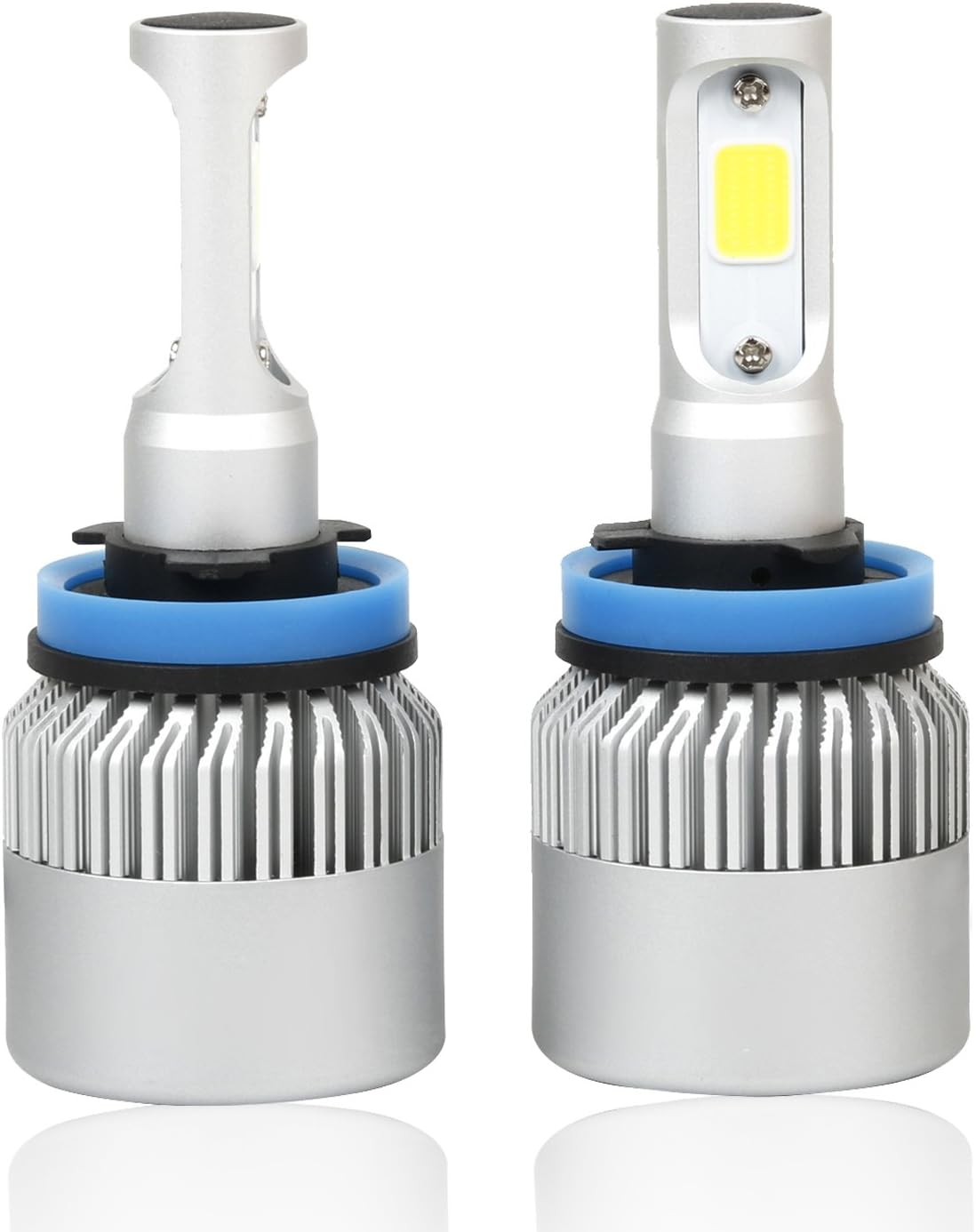 Car Automobile Headlight H11(H8 H9) Led ulbs Fog Light 80W 8000LM 6000K-6500K Xenon White(2 Pcs-Pack)