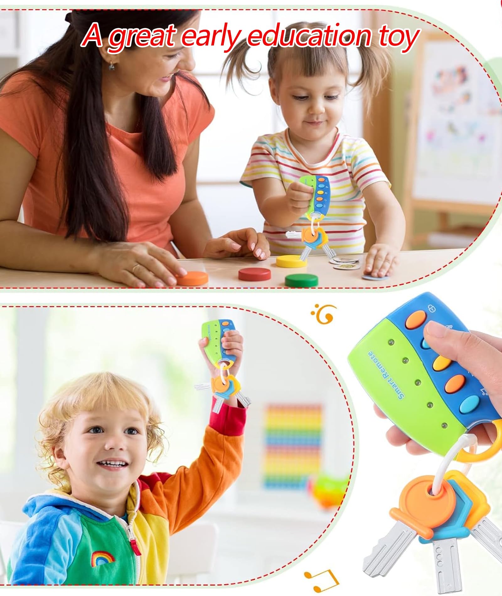 Kids Car Keys - Pretend Play for Toddlers -3