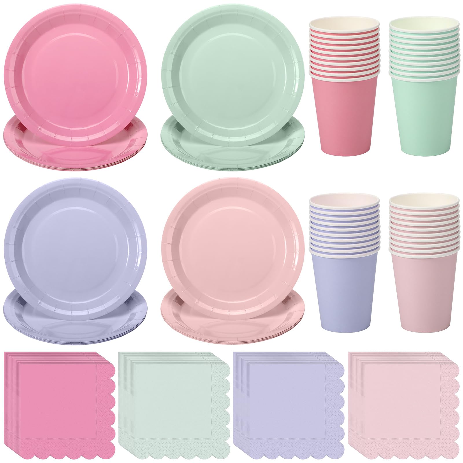 Gobelets 255 ml avec bordure feuille d'or et assiettes chic pour réception