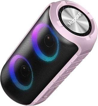 Hupoaf Bluetooth Speaker, 2025 New Portable Wireless Speaker with 6D Loud Sound, IPX7 Waterproof, HD Call, RGB Lights, 12H Playtime for Home/Party/Outdoor/Beach, Electronic Gadgets, Birthday Gift