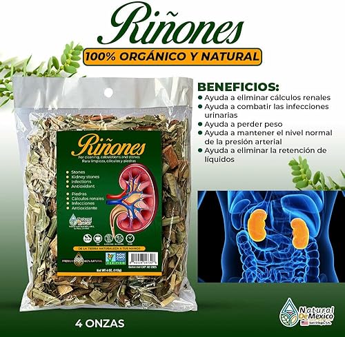 Miniatura 2 de Generic Rinones Té de Hierbas 4 oz-113gr. Salud de riñón y tracto urinario, rompe cálculos, piedras y cálculos biliares