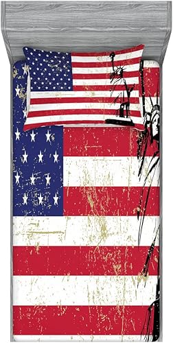 Miniatura 135 de Ambesonne - Juego de sábanas bajeras y fundas de almohada, diseño clásico botánico, plantas de jardín vintage, juego de 3 piezas con estampado