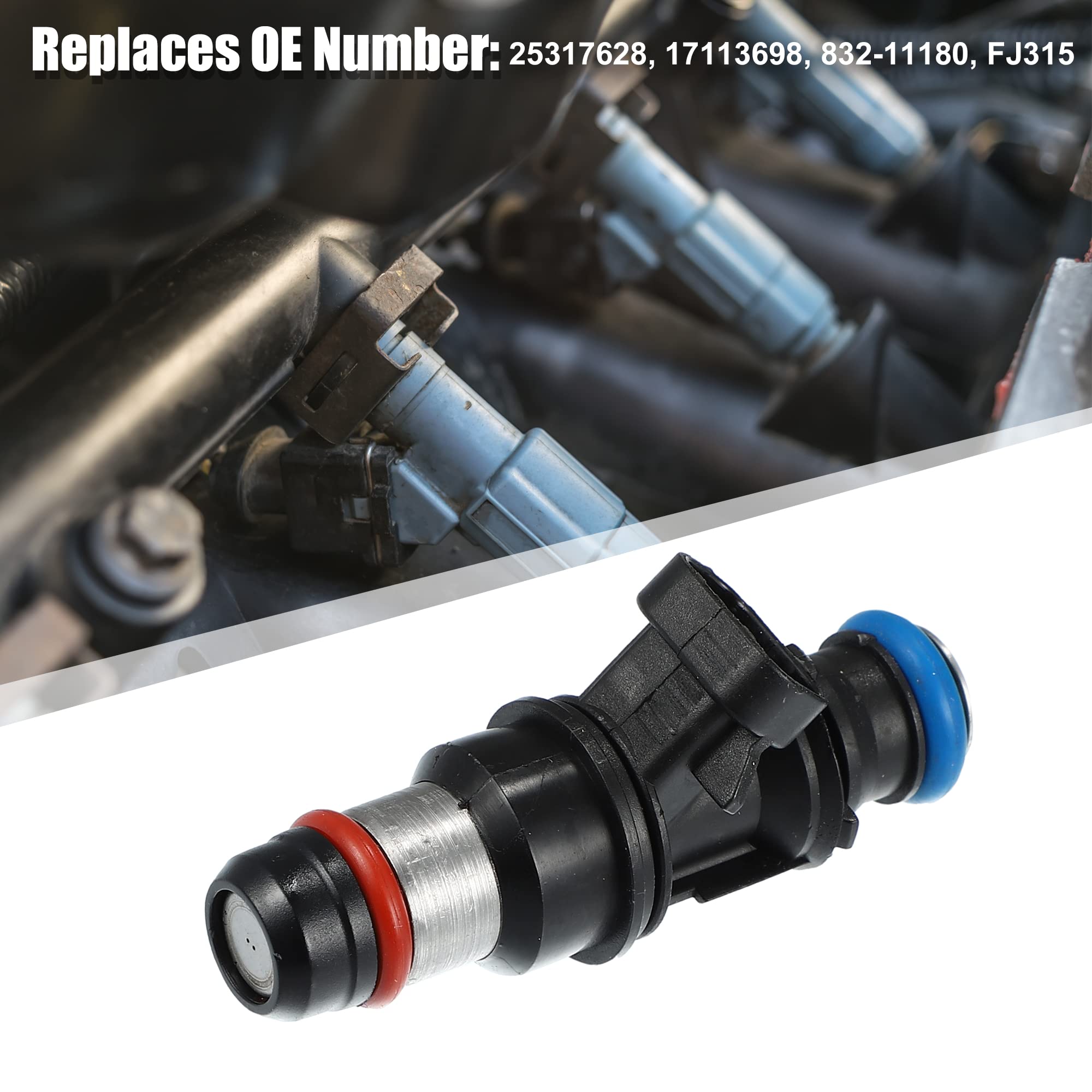 X AUTOHAUX 8pcs 25317628 17113698 Injecteur pour Chevy Silverado 1500 2500 3500 Essence Buse Carburant Remplacement