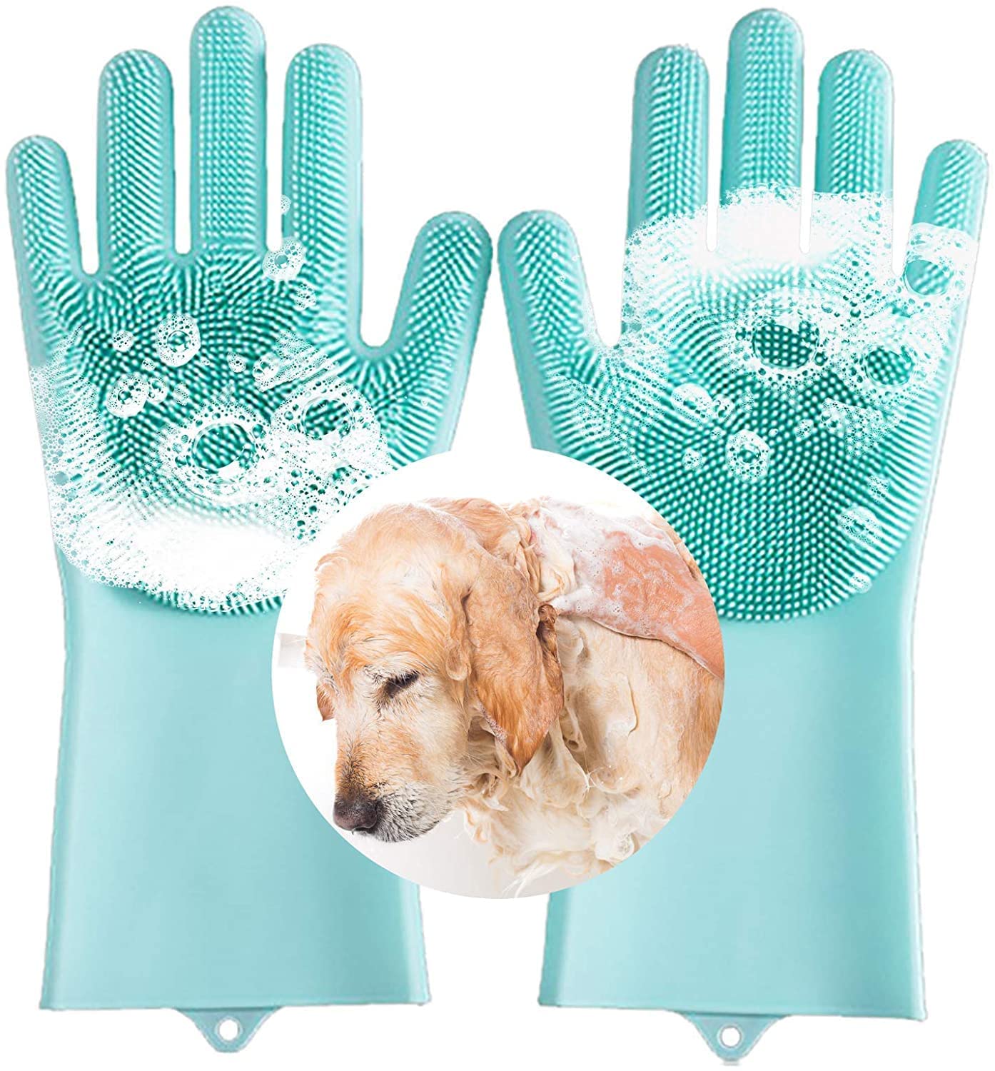 Sendria Pet Grooming Gloves for Bathing and Hair Removal, Dogs and Cats Bath Shampoo Brush, Soft and Durable Silicone Scrubber Glove for Pets Shower Like Horse, Dog and Cat (B09ZJ4F3NB) Amazon Price History, Amazon Price Tracker